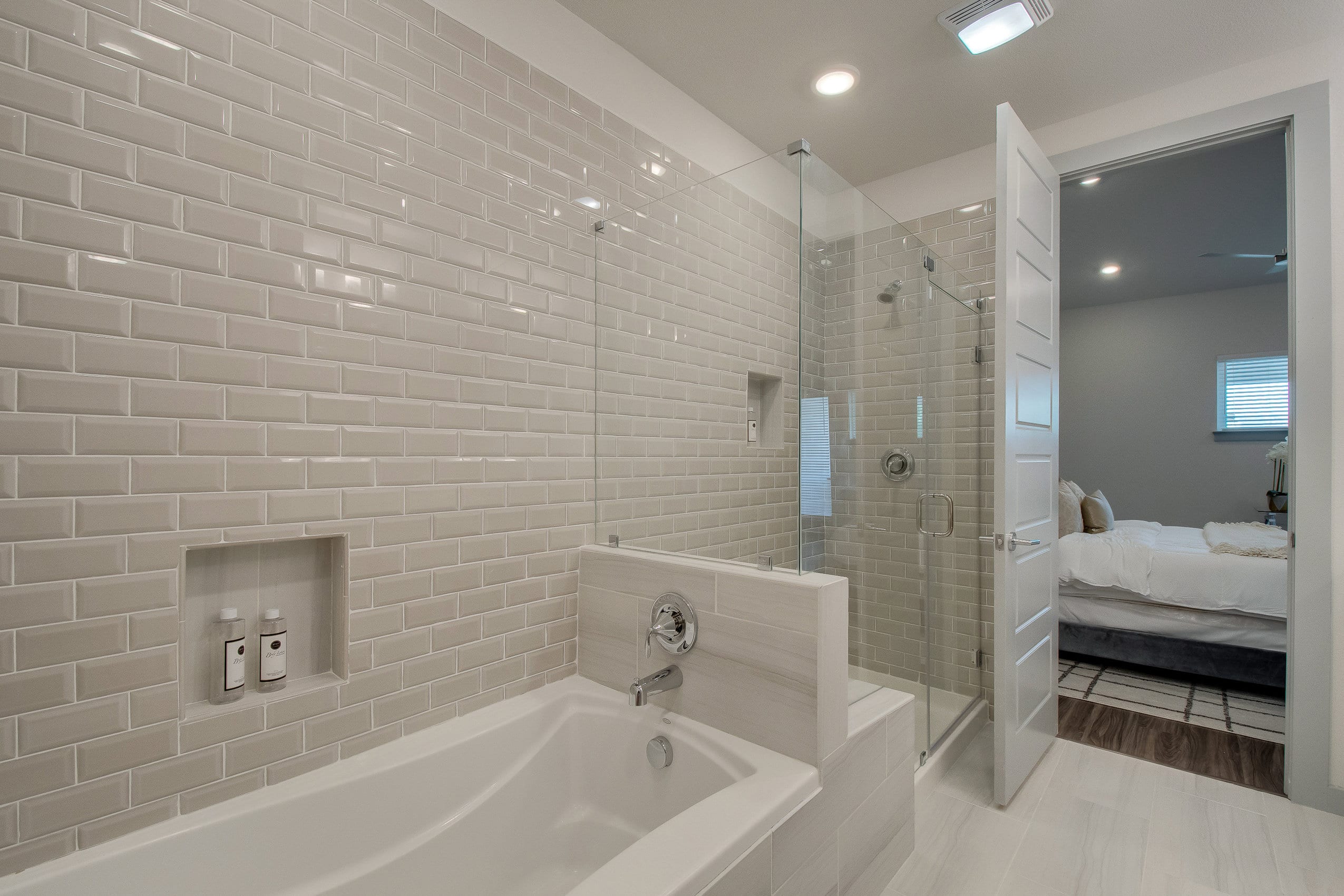 Master Bathroom with Bathtub and Shower